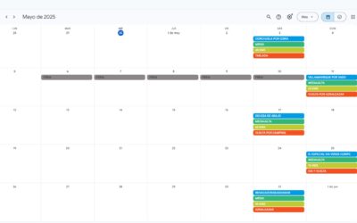 CALENDARIO SALIDAS MAYO